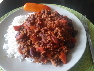 Première tentative de chili con carne maison