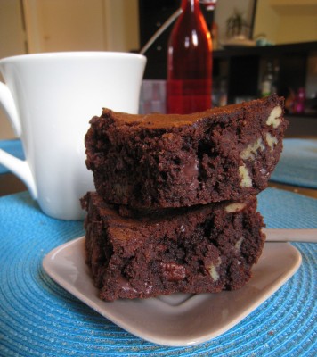 Premier brownie, au chocolat et aux noix de pécan