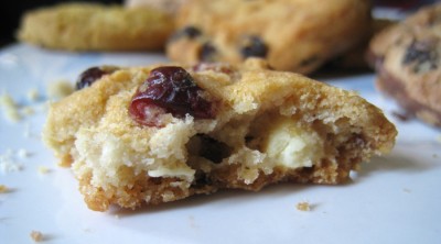 Cookie Auchan chocolat blanc et cranberries